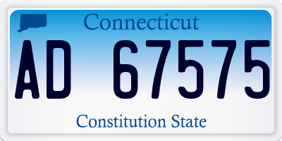 CT license plate AD67575