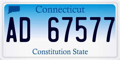 CT license plate AD67577