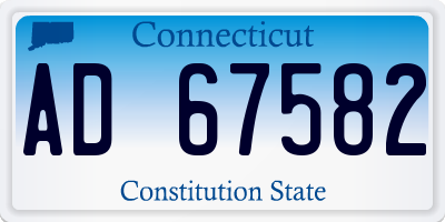CT license plate AD67582
