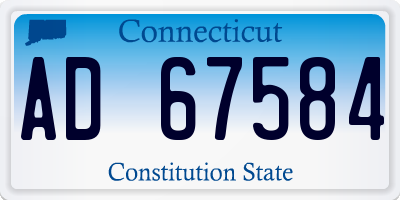 CT license plate AD67584