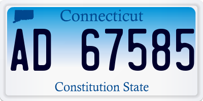 CT license plate AD67585