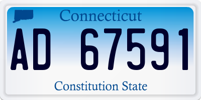 CT license plate AD67591