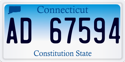 CT license plate AD67594