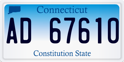 CT license plate AD67610