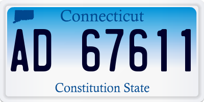 CT license plate AD67611