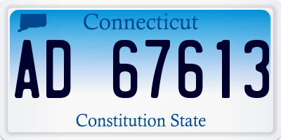 CT license plate AD67613