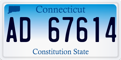 CT license plate AD67614