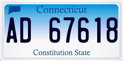 CT license plate AD67618