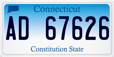 CT license plate AD67626