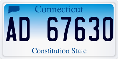 CT license plate AD67630