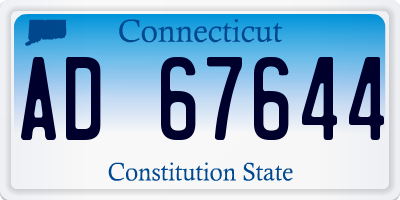 CT license plate AD67644