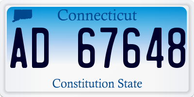 CT license plate AD67648
