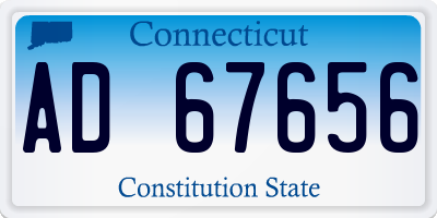 CT license plate AD67656