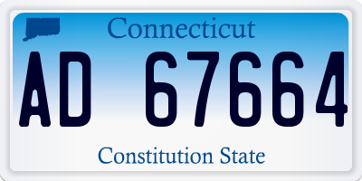 CT license plate AD67664