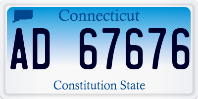 CT license plate AD67676