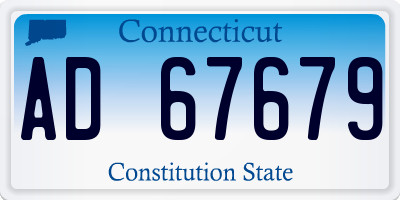CT license plate AD67679