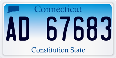 CT license plate AD67683