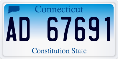 CT license plate AD67691