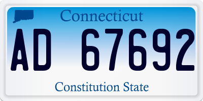 CT license plate AD67692