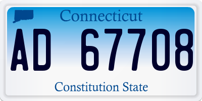 CT license plate AD67708