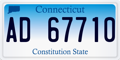 CT license plate AD67710