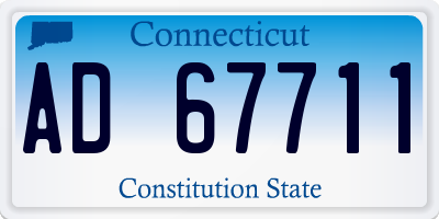 CT license plate AD67711