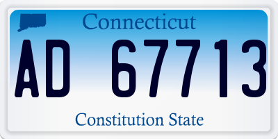 CT license plate AD67713
