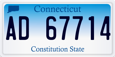 CT license plate AD67714