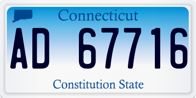 CT license plate AD67716