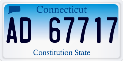 CT license plate AD67717