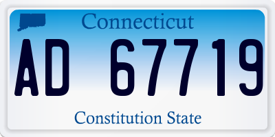 CT license plate AD67719