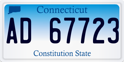 CT license plate AD67723