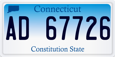 CT license plate AD67726