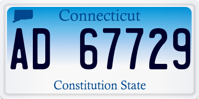 CT license plate AD67729