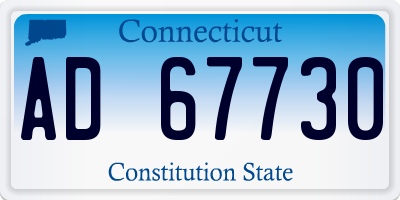 CT license plate AD67730