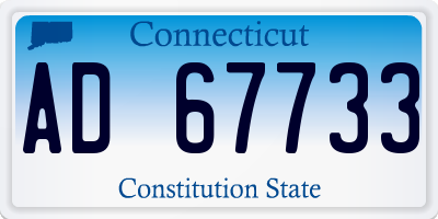 CT license plate AD67733
