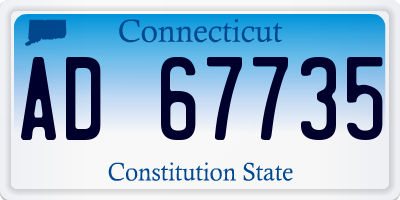 CT license plate AD67735