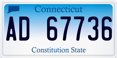 CT license plate AD67736