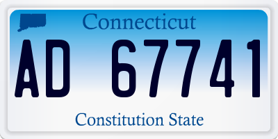 CT license plate AD67741