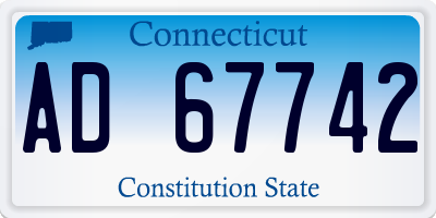 CT license plate AD67742