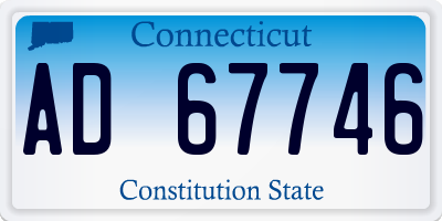 CT license plate AD67746