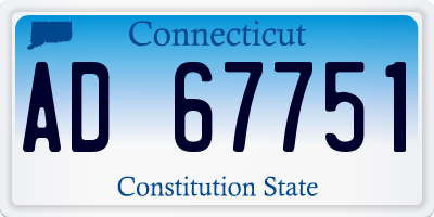 CT license plate AD67751