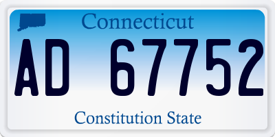 CT license plate AD67752
