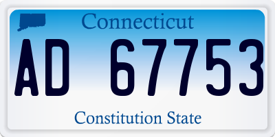 CT license plate AD67753