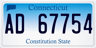 CT license plate AD67754