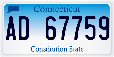 CT license plate AD67759