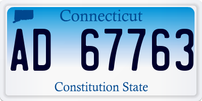 CT license plate AD67763