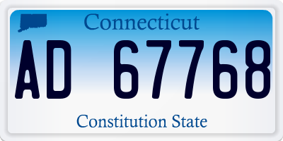 CT license plate AD67768