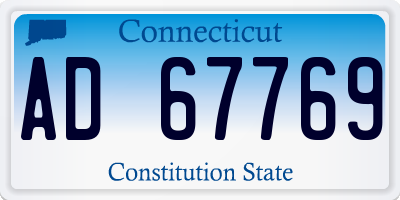 CT license plate AD67769