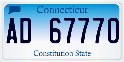 CT license plate AD67770